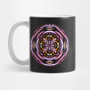 Red Green and Gold Faux Stained Glass Mug